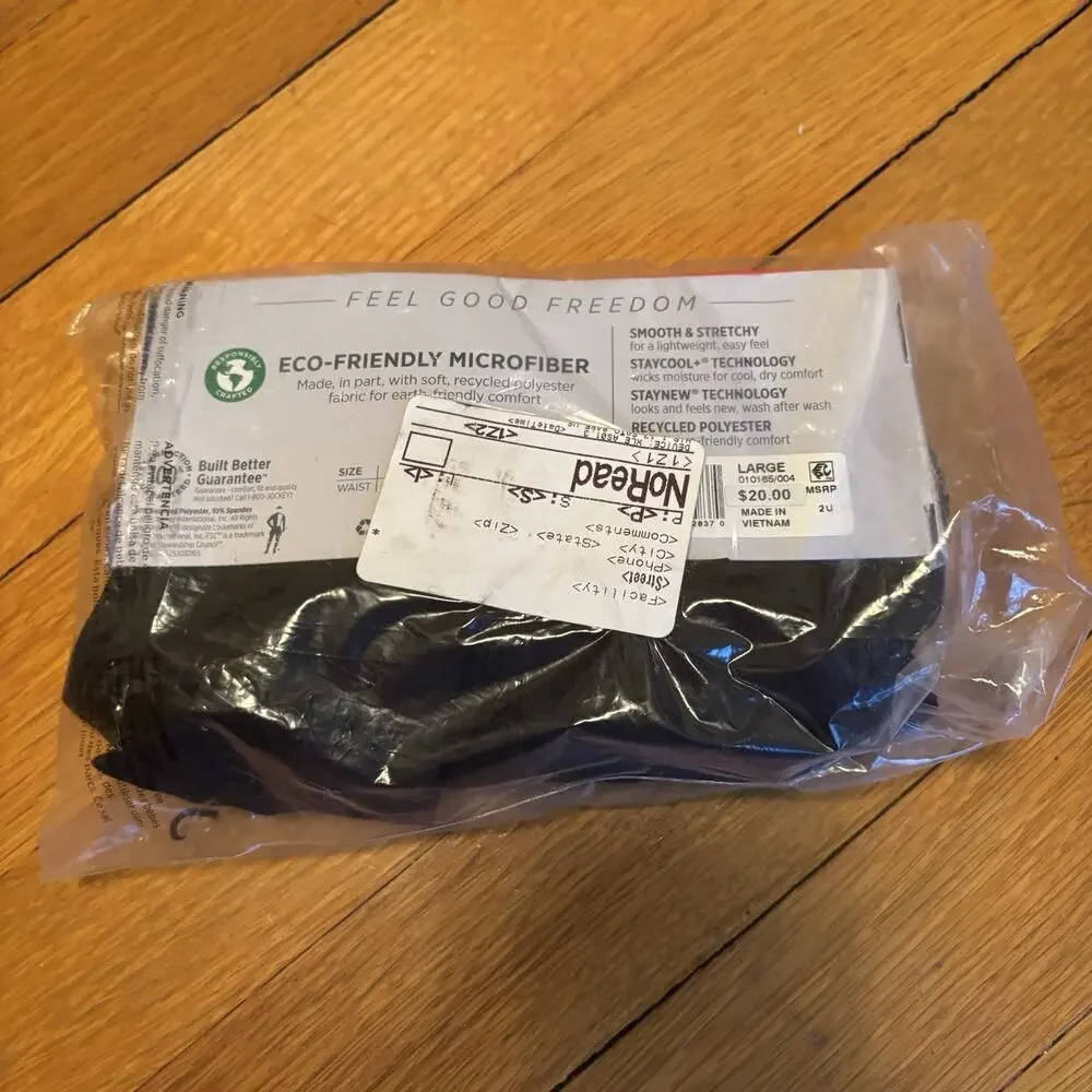 NWT JOCKEY Knit Boxer Brief Underwear Black Large New Style